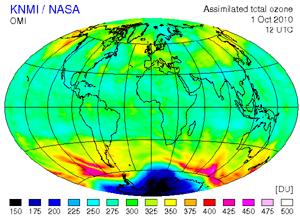 KNMI-Ozonlaag in oktober 2010